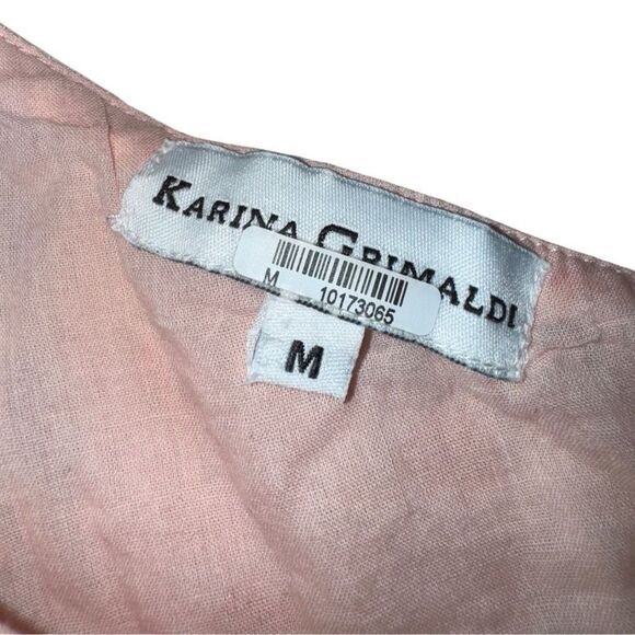 KARINA GRIMALDI Women's Pauline Dot Dress in Blush Size Medium - Picture 6 of 7